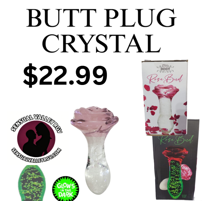 CRYSTAL BUTT PLUG GLOW IN THE DARK 