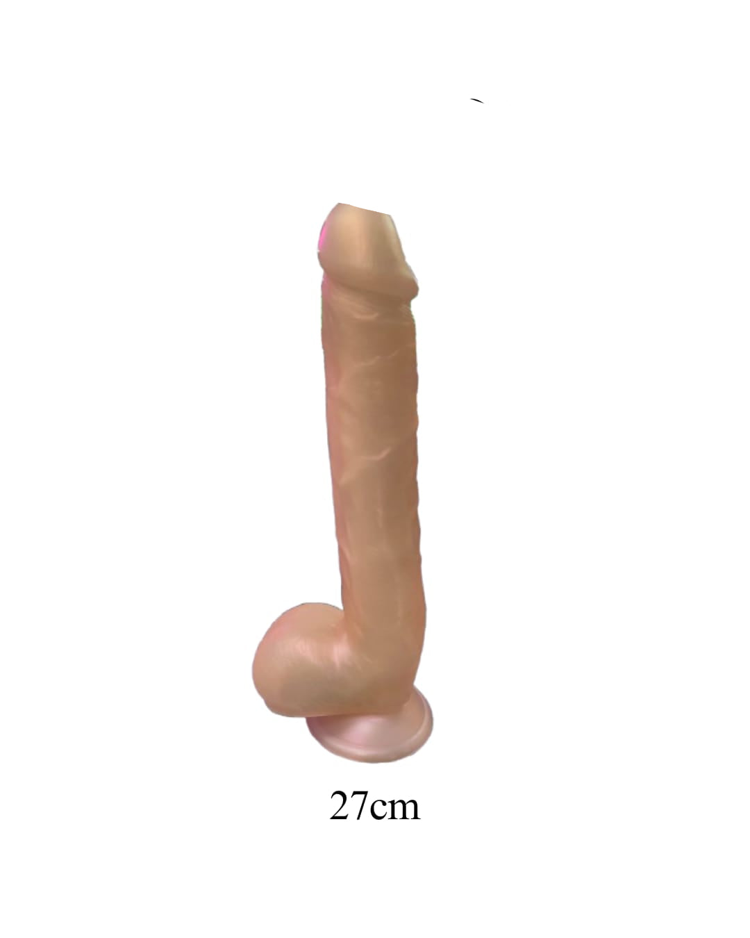 Soft Iridescent Dildo, Suction Cup Base, Realistic Testicles, 10.6 Inches