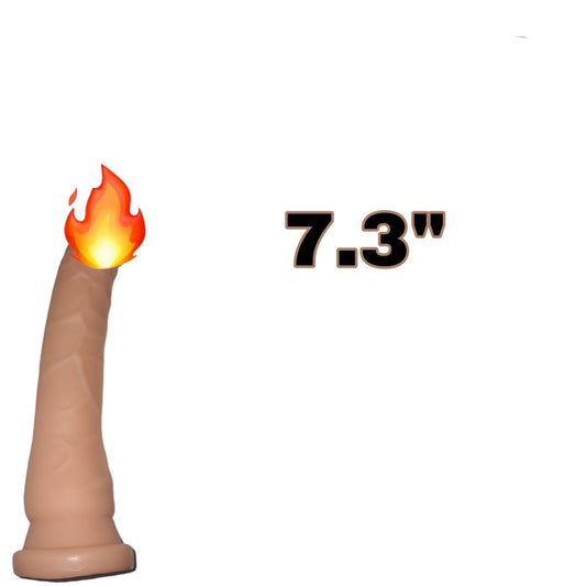 Soft Silicone Flexible Dildo, 7.3-inch Length, Pleasure Toy for Solo Play