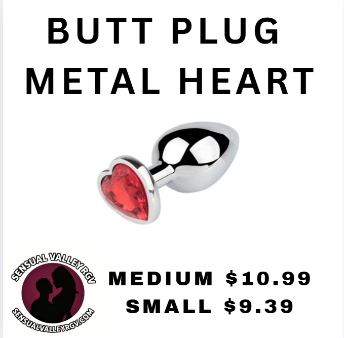 METAL HEARTS BUTT PLUG
