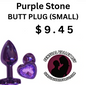 Purple Stone Butt Plug Small Size