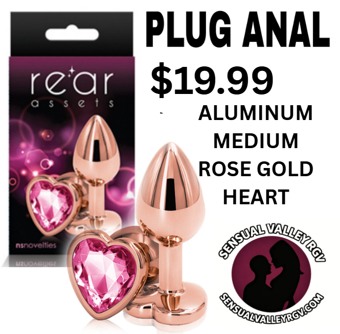 BUTT PLUG ROSE GOLD ALUMINUM