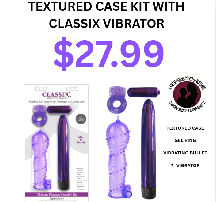 TEXTURED CASE KIT WITH CLASSIX VIBRATOR