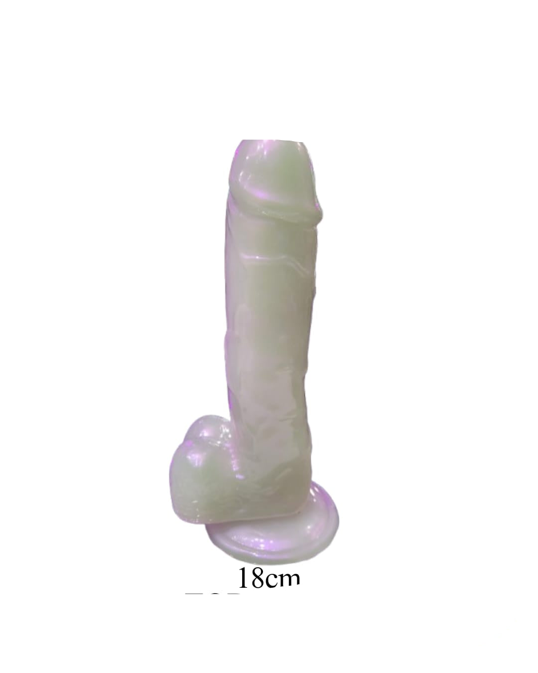 Iridescent Suction Cup Dildo with Testicles, 7-Inch Realistic Pleasure Toy