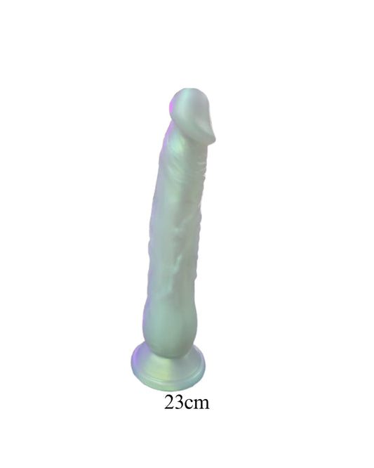 Iridescent Soft Flexible Suction Cup Dildo - 9-Inch Pleasure Toy