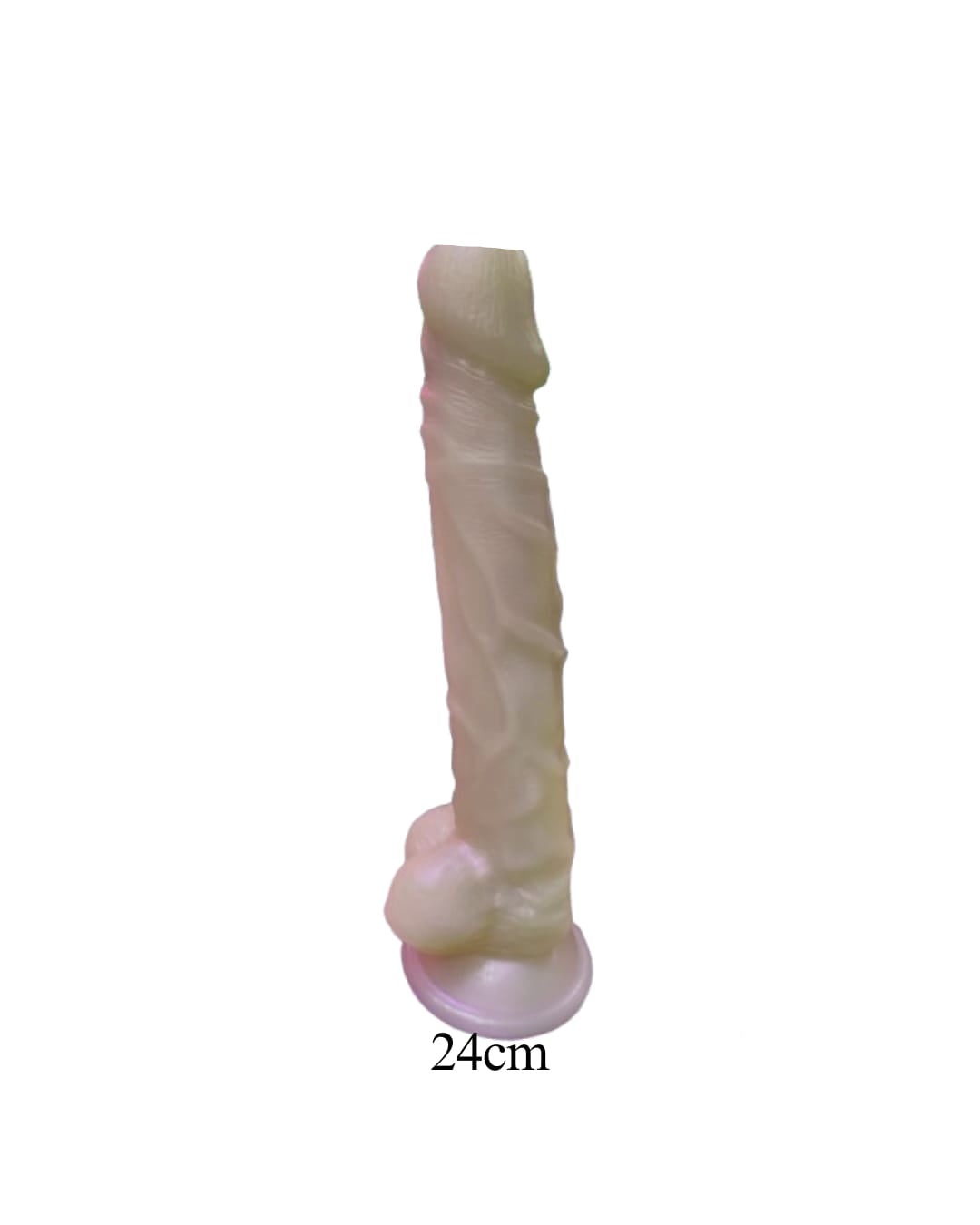 Iridescent Realistic Dildo with Testicles - Soft Silicone Pleasure Toy