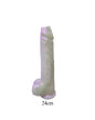 Iridescent Lifelike Dildo with Testicles, Soft Silicone Suction Cup Base Toy